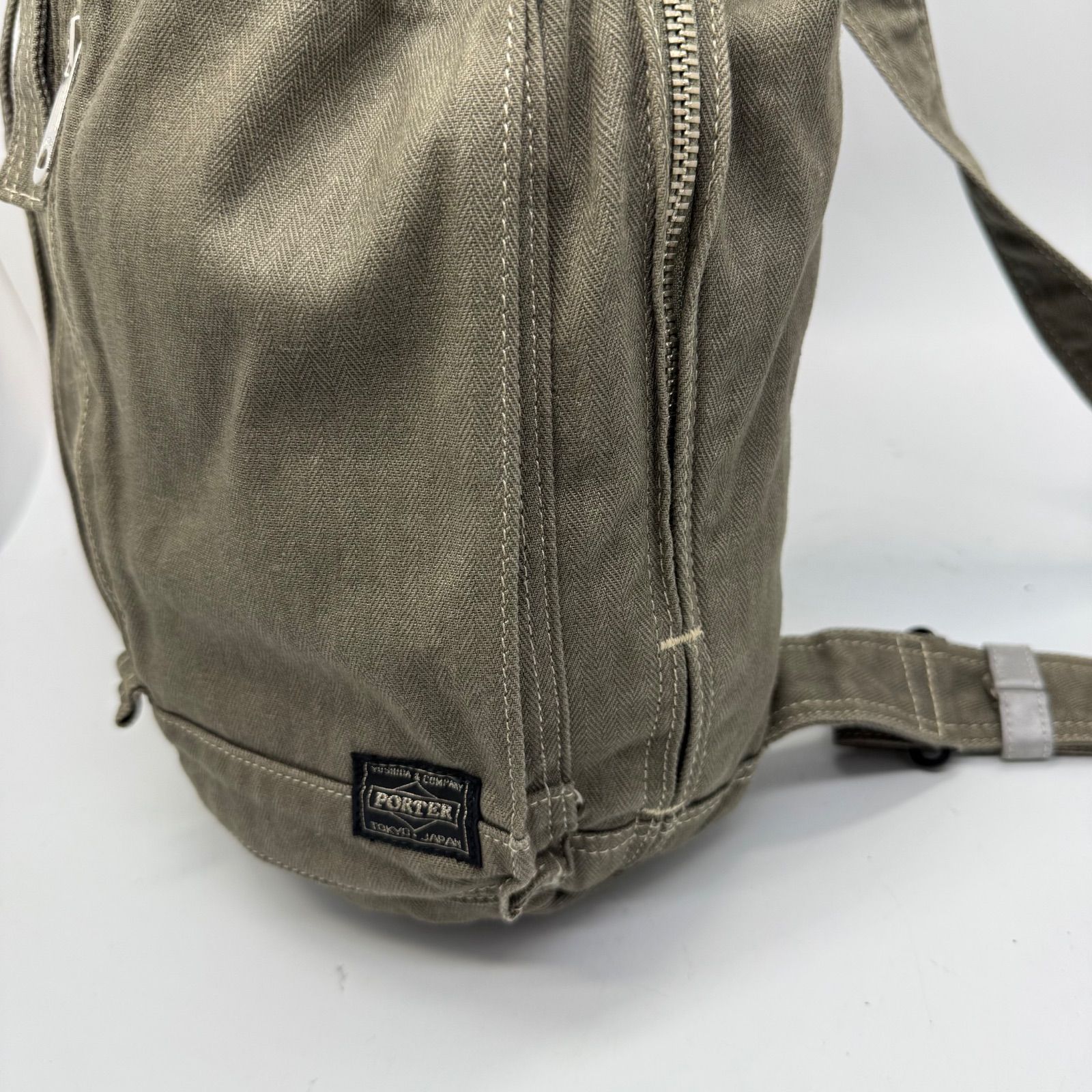 入手困難 希少　PORTER PAGE ヘリンボーンリュック カーキ 黒　廃番 PORTER - 入手困難 希少 PORTER PAGE ヘリンボーンリュック