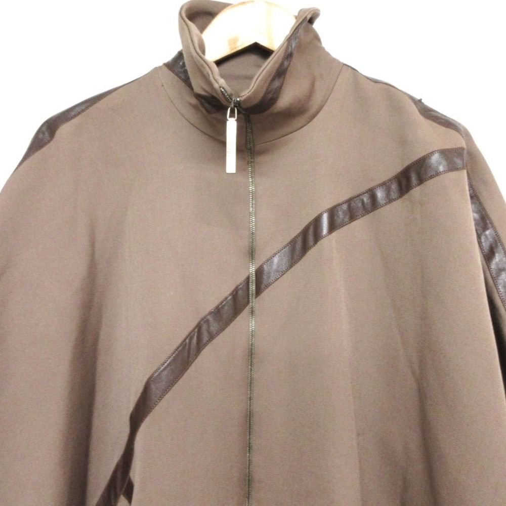 美品】Salvatore Ferragamo ブラウン ポンチョ・ケープコート