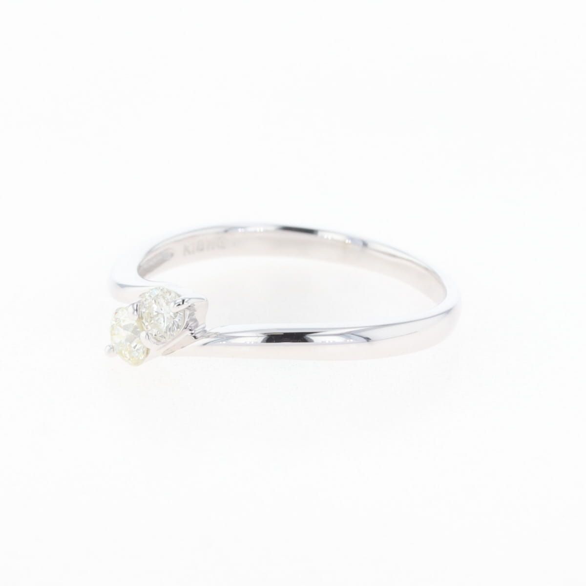 メレダイヤ デザインリング K18 ホワイトゴールド 指輪 リング 13号 WG