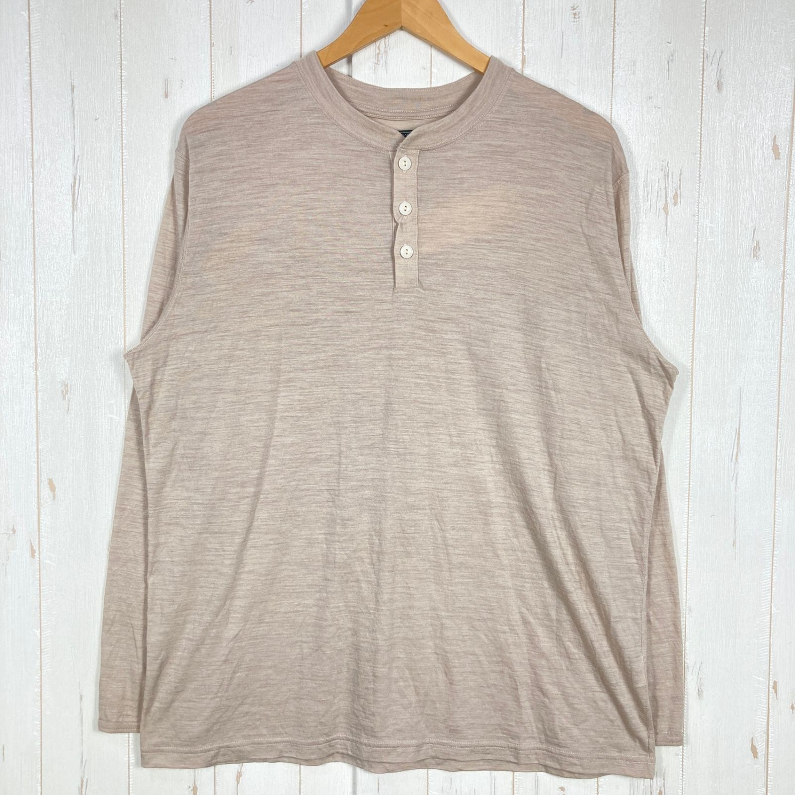 Men s L ベージュ系 Brown By 2Tacs ブラウン By ツータックス ウール ヘンリーネック シャツ 軽エディション モデル Moonlight Gear ムーンライトギア 別注モデル ウール