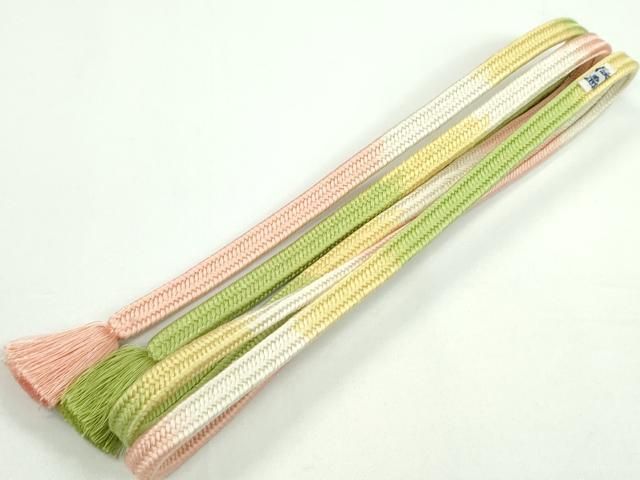 平和屋本店□極上 有職組紐道明 帯締め 冠組 唐衣 金糸 宮内庁御用