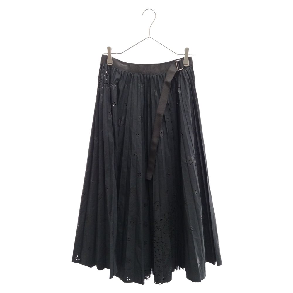 専用　美品 sacai バンダナプリントプリーツスカート ブラック Sacai (サカイ) 21SS バンダナプリントプリーツスカート
