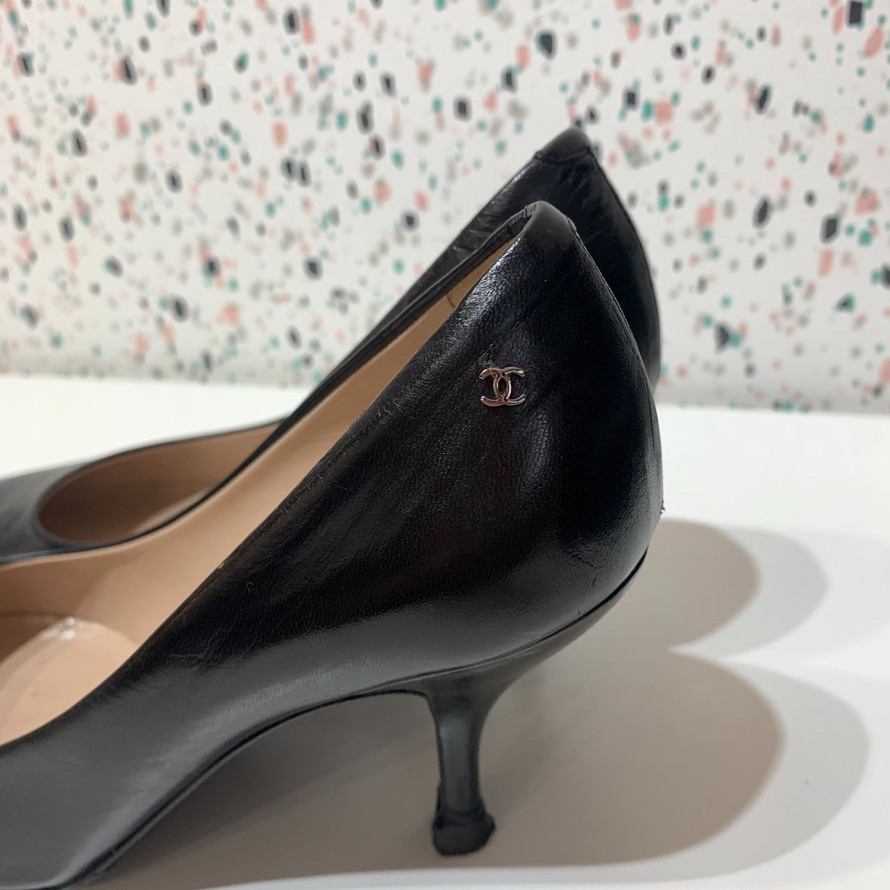 CHANEL シャネル パンプス ハイヒール ココマーク レザー