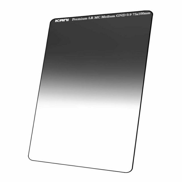 KANI 角型フィルター ハーフND8 プレミアムミディアムGND 0.9 75x100mm 減光効果 最大3絞り分 | レンズフィルター 角形