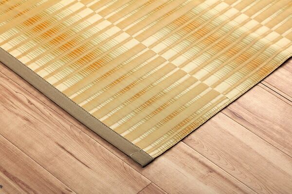 洗える ござ カーペット 江戸間10畳 約435×352cm ベージュ 国産 除菌スプレー対応 丈夫 フロアマット ラグ マット 敷物 アウトドア レジャー ペット MARWIL-DEMENAGEMENTS_CH