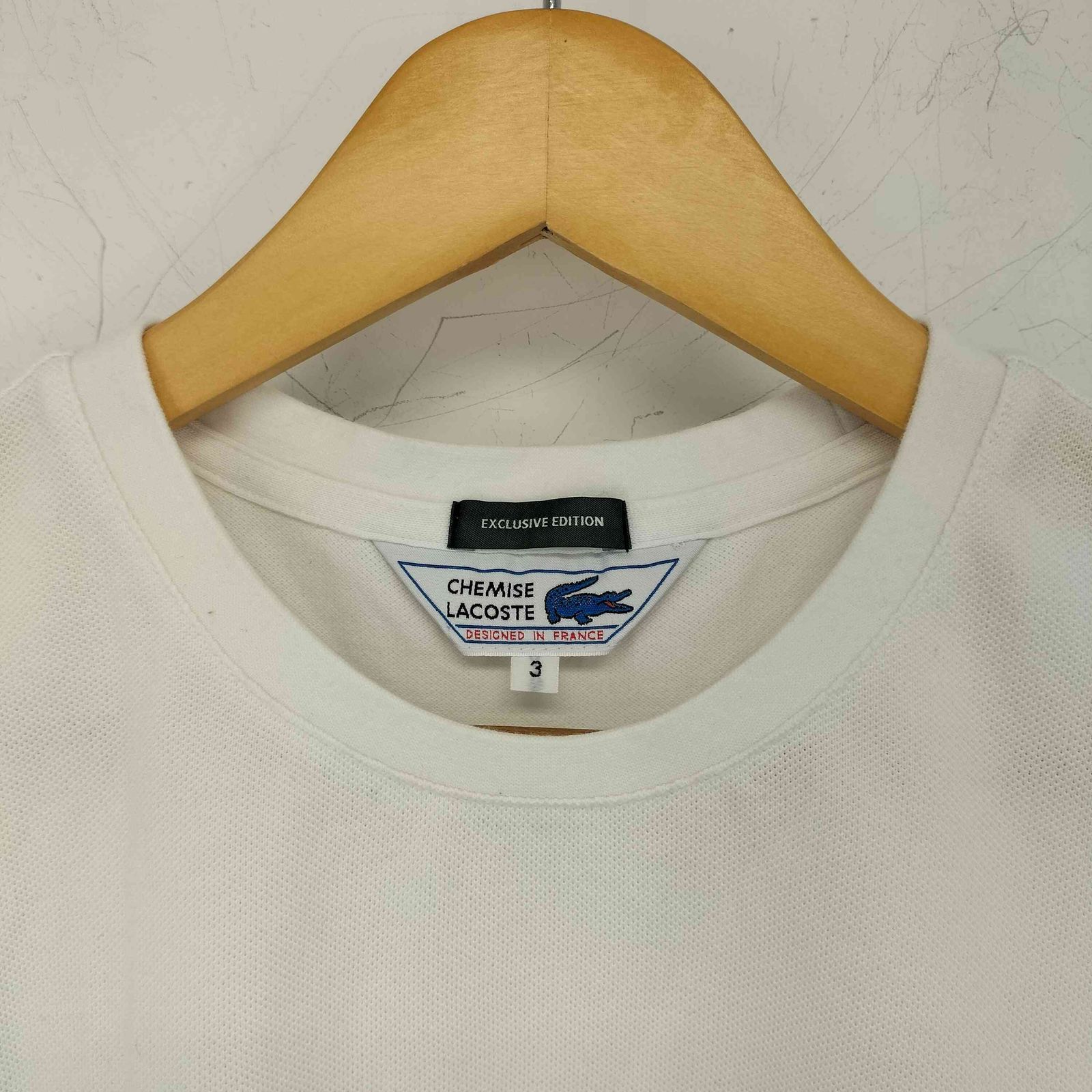シュミーズラコステ CHEMISE LACOSTE 別注 鹿の子 クルーネックT