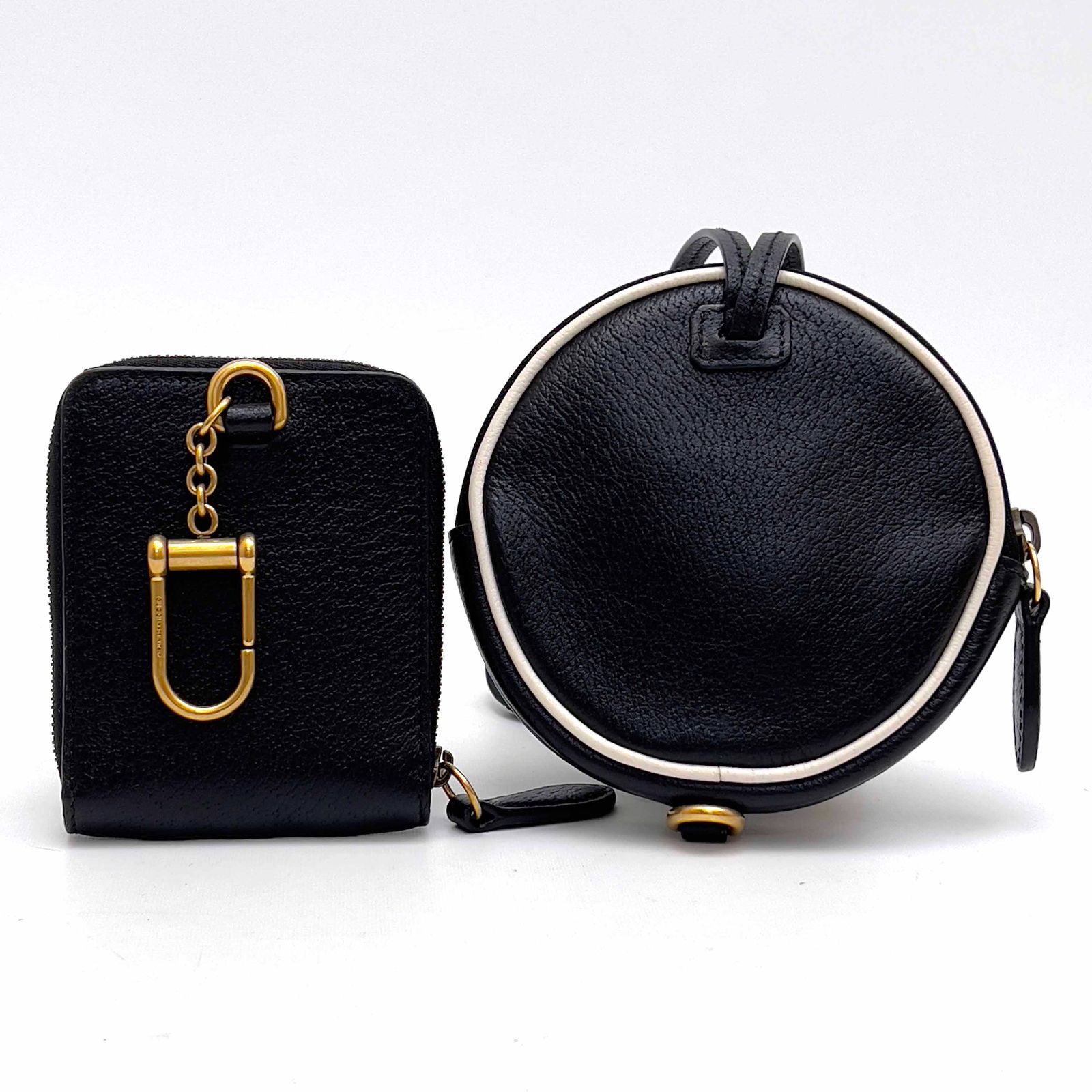 GUCCI グッチ グッチ×アディダス マルチケース＆カードホルダー ネックポーチ レザー ショルダーバッグ●ユニセックス ブラック 721903 GUCCI グッチ グッチ×アディダス マルチコインケース＆カードホルダー