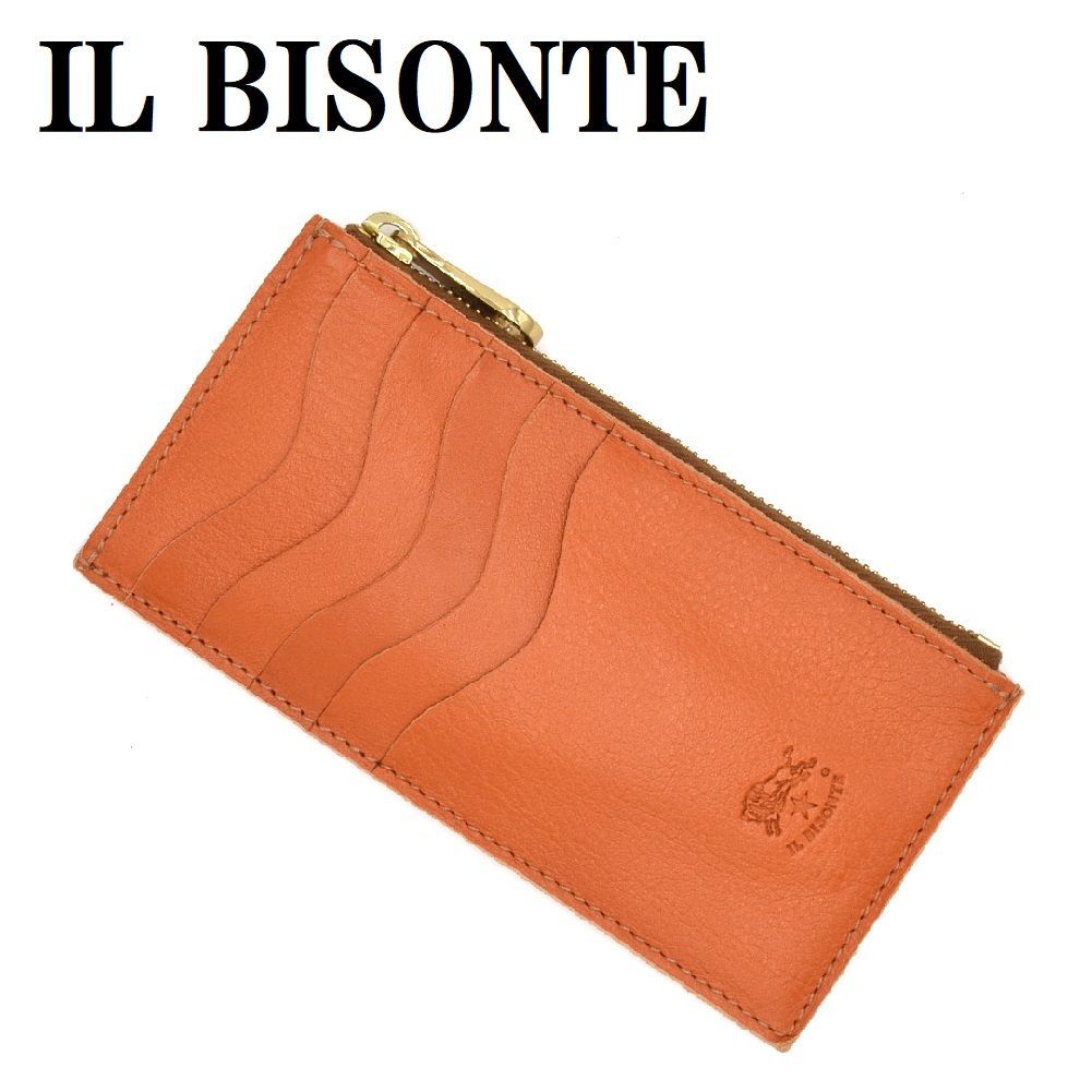 イルビゾンテ IL BISONTE SCC105 CA101 ミニ 財布 コインケース カードケース フラグメントケース 小銭入れ レザー メンズ  レディース キャメル