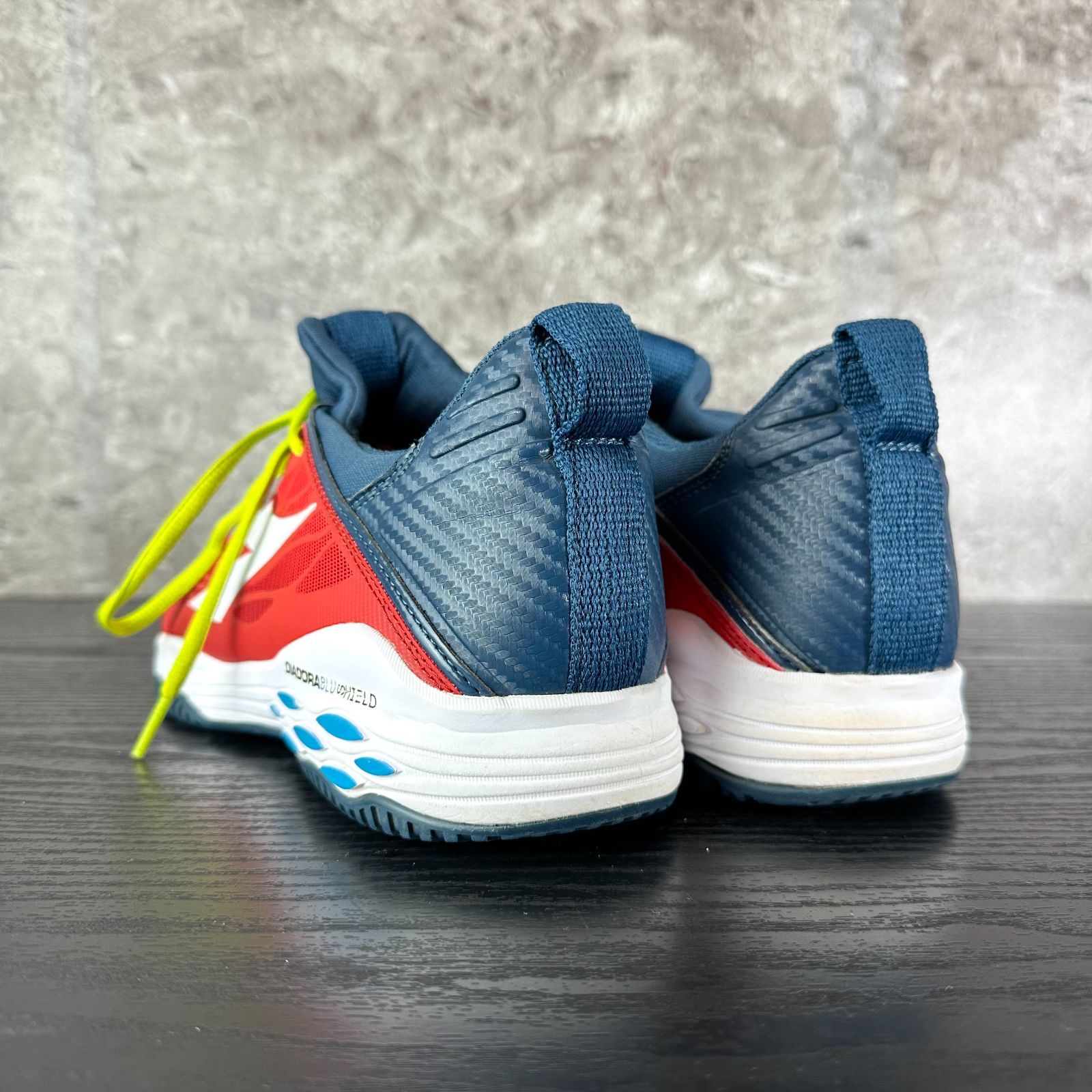 入手困難 ディアドラ スピード ブルーシールド フライ2 テニスシューズ 美品 S307 入手困難 美品 DIADORA ディアドラ ブルーシールド