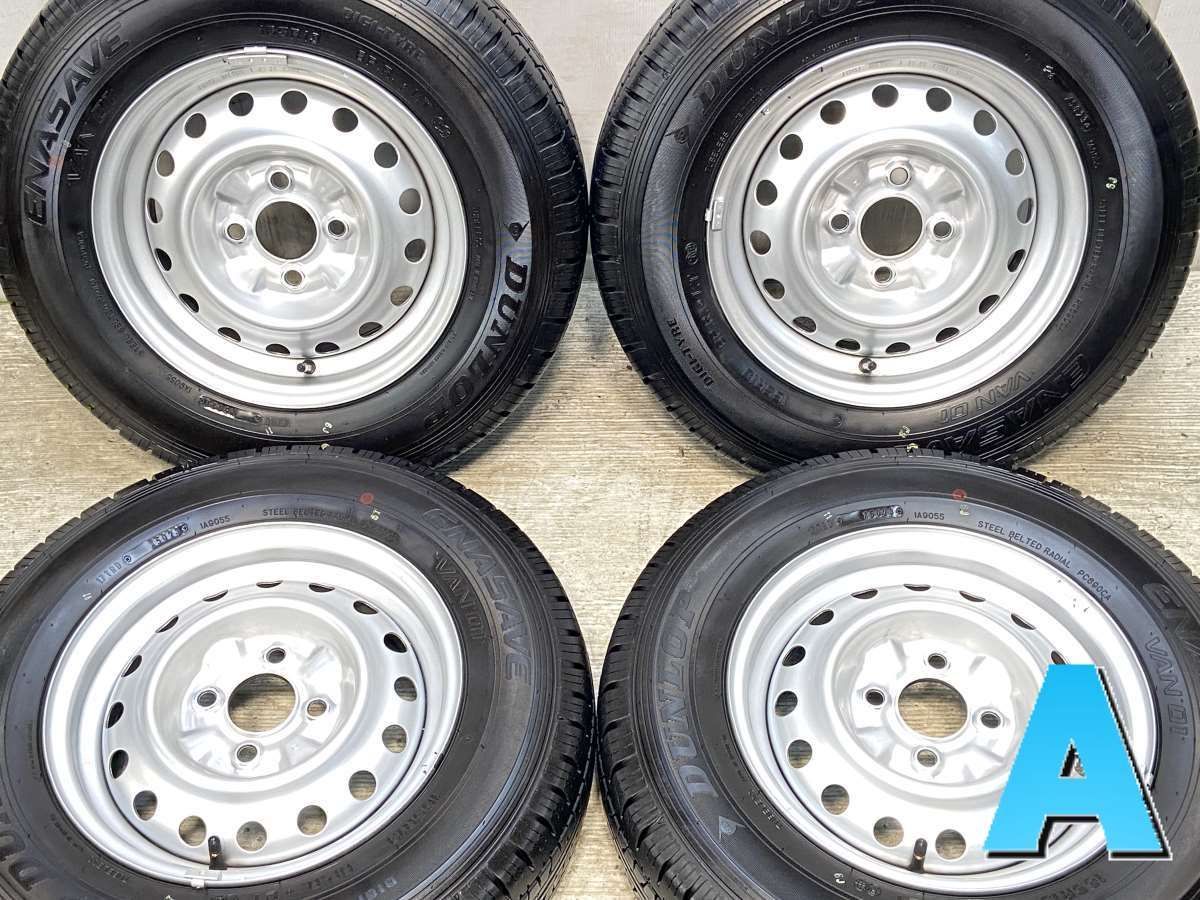 165R13 6PR ダンロップ エナセーブ VAN01 日産純正 13x5.0 100-4穴 タイヤ サマータイヤ ホイールセット 4本セット s13250325030