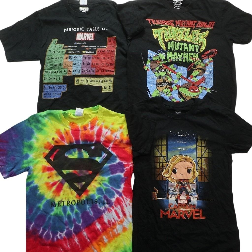 マーベル　DC まとめうり 古着卸 まとめ売り マーベル DCコミック 半袖Tシャツ 16枚セット