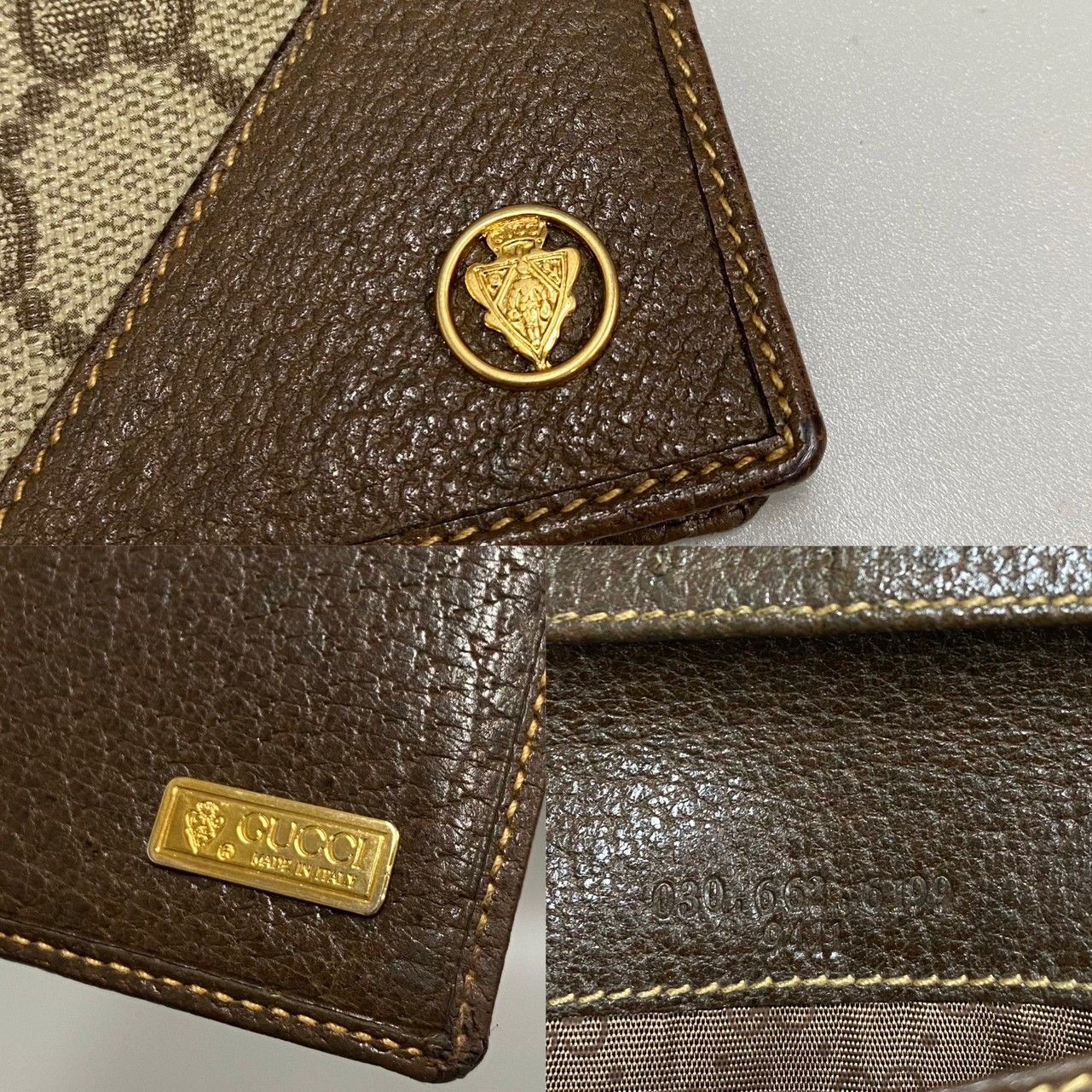 美品 GUCCI オールドグッチ グッチ ヴィンテージ クレスト紋様 GG ロゴ