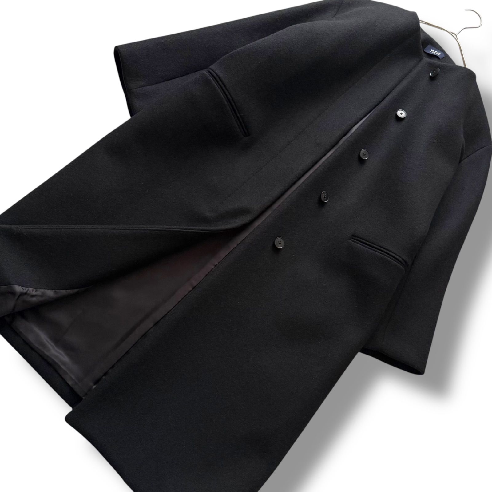 未使用に近い YLEVE ウール100% 美シルエット メルトンウールコート