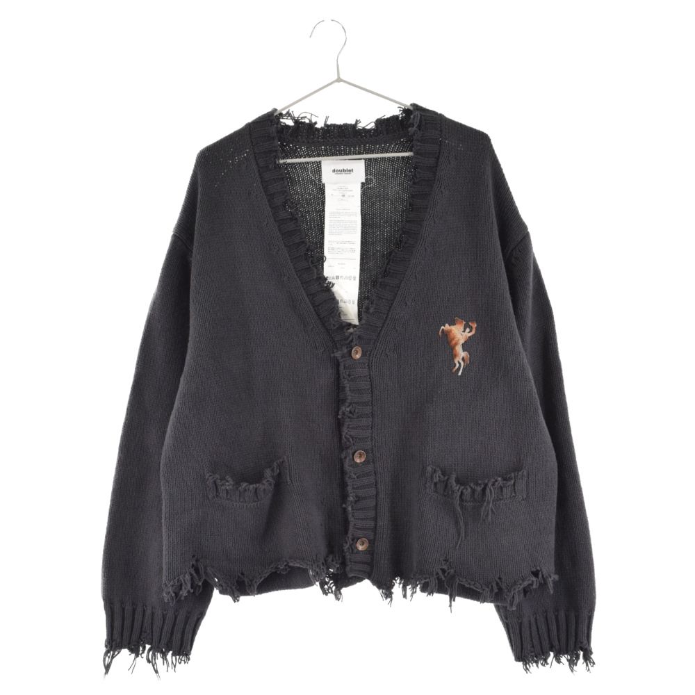 最大の割引 doublet 23ss OVERSIZED CUT-OFF CARDIGAN | yasnabeauty.com