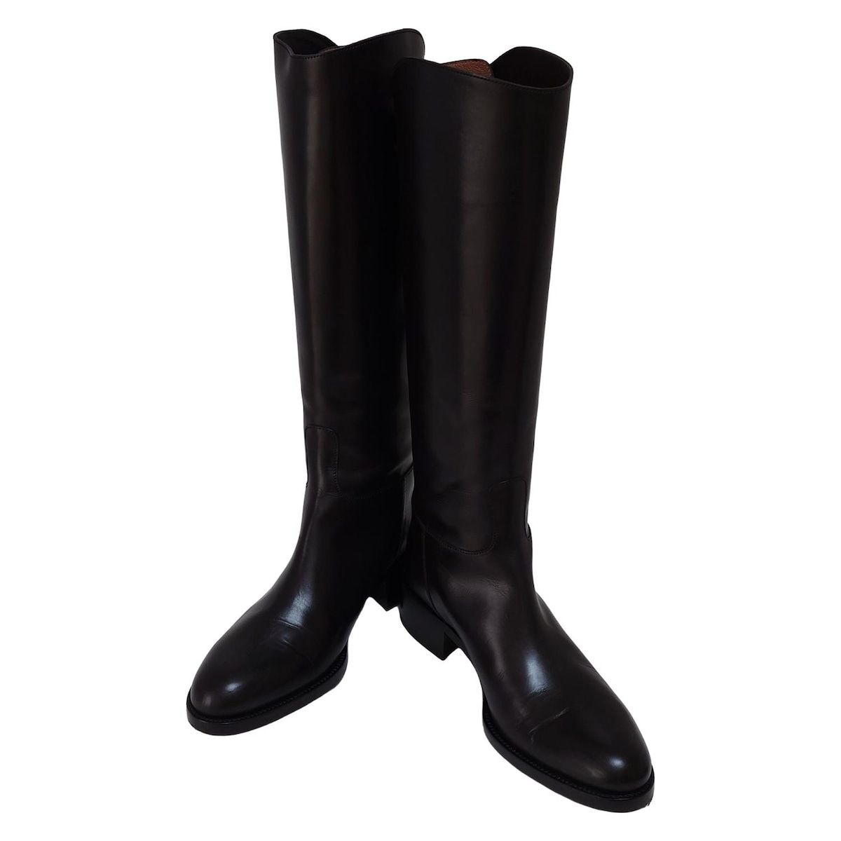 SARTORE サルトル ロングブーツ 37 レディース - 黒 アウトソール張替済 レザー