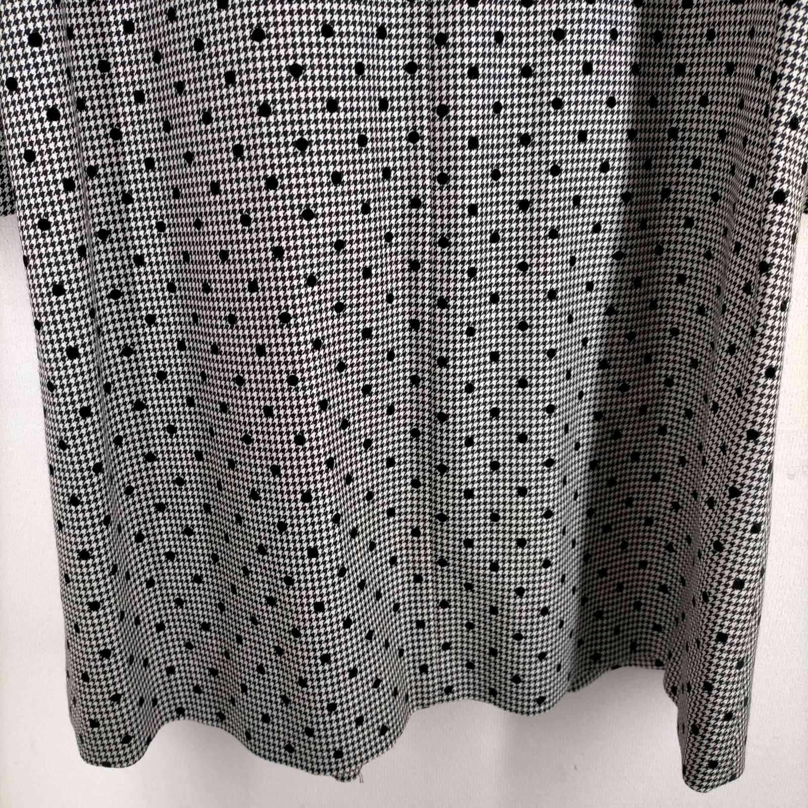 tricot COMME des GARCONSフレアスカート白黒千鳥柄