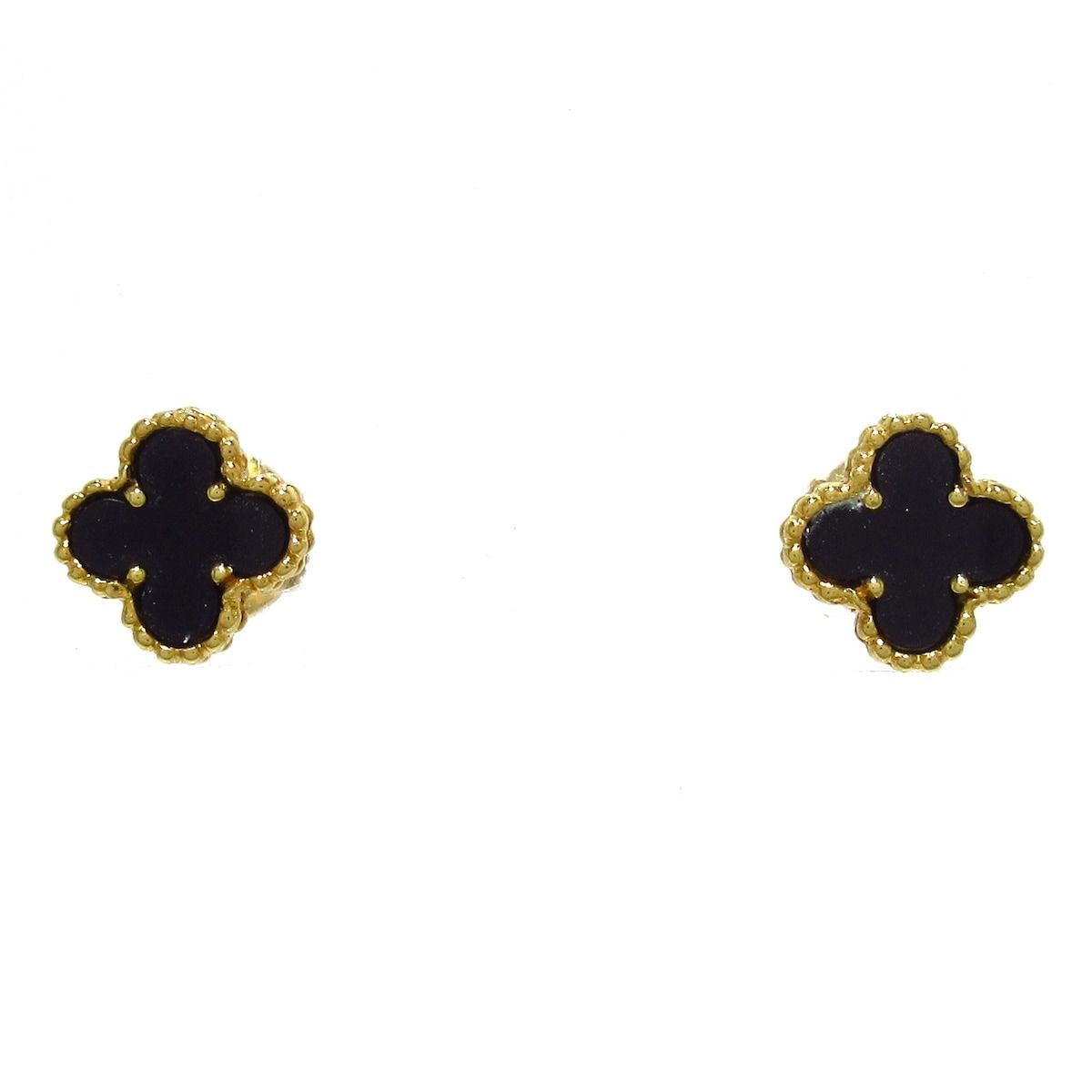 VanCleef - Arpels ヴァンクリーフ-アーペル ピアス スウィートアルハンブラ K18YG×オニキス