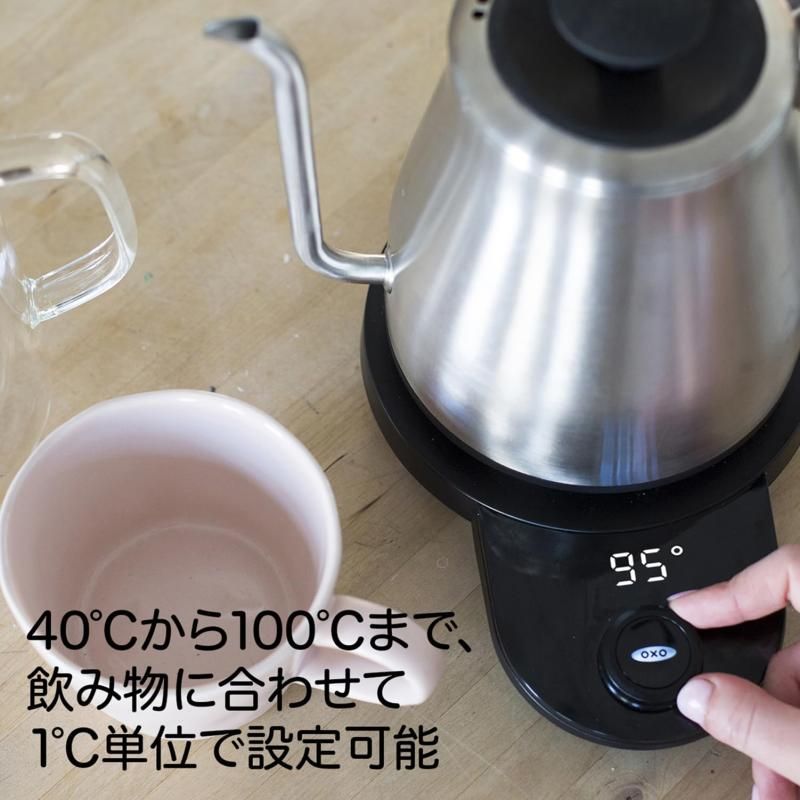 OXO 電気ケトル コーヒー ドリップ ケトル 1.0L 温度調節 保温 OXO 電気ケトル コーヒー ドリップ ケトル 1.0L 温度調節 保温