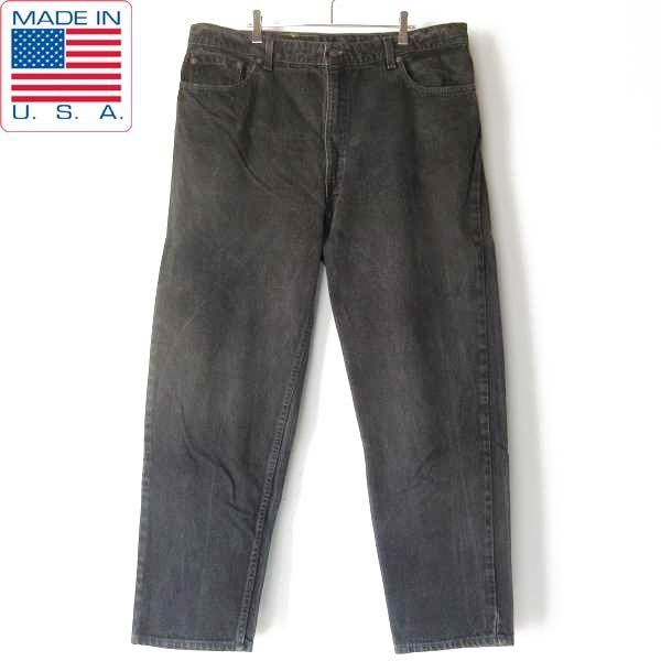 1996年製 リーバイス550 後染め ブラック ジーンズ 実寸W 40 L 30 黒 90 s サルファ 大きいサイズ ビンテージ D 151-21-0054 ZV