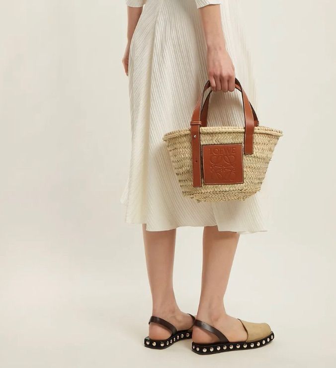 LOEWE S ロゴ ラフィア トートバッグ 籠バッグ 関税込 かご カゴ