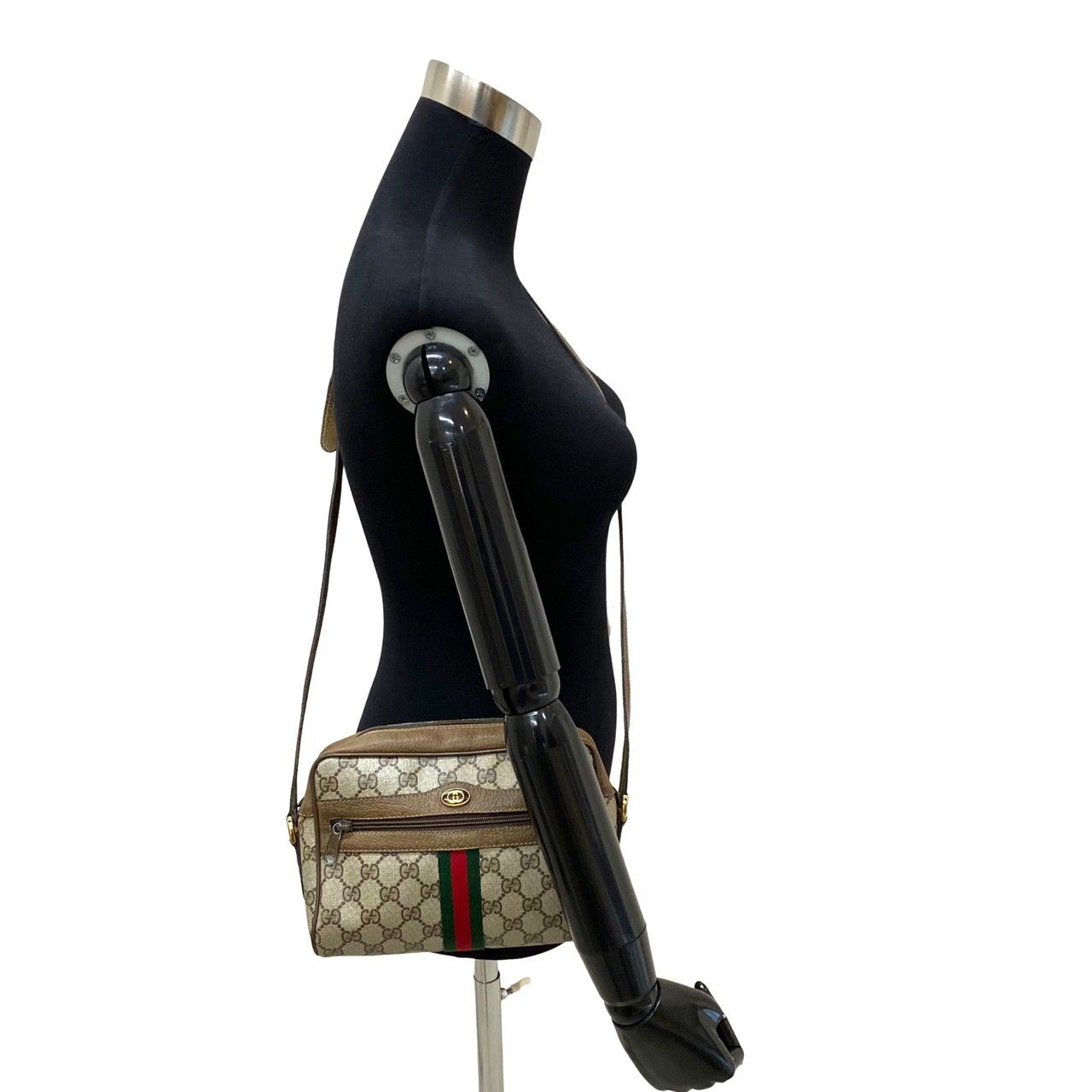 美品 GUCCI オールドグッチ ヴィンテージ GG ロゴ 金具 シェリー