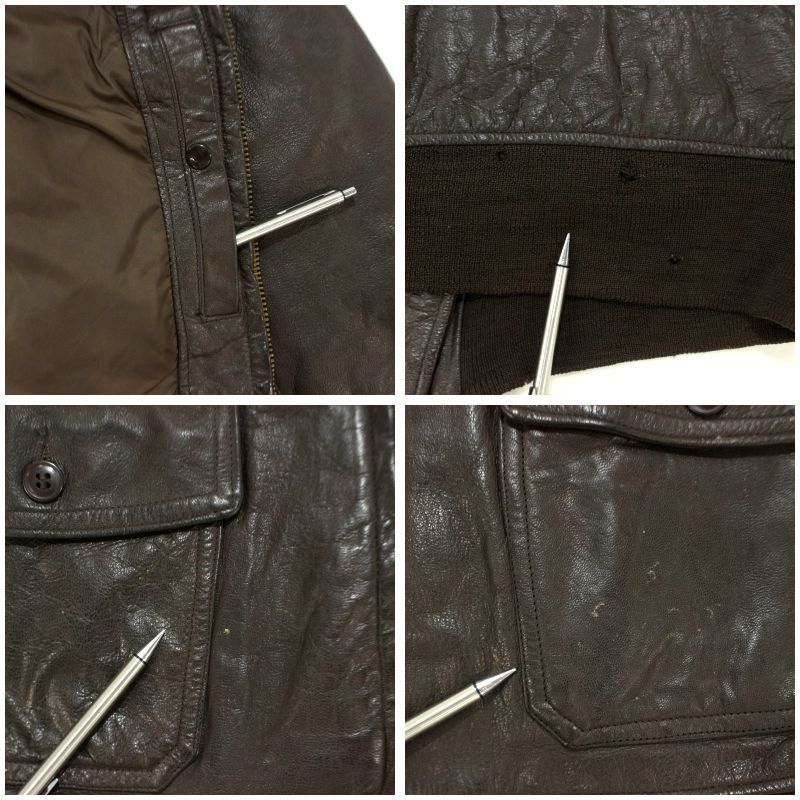 70s USA製 vintage U.S.NAVY G-1 フライト 7823D レザージャケット