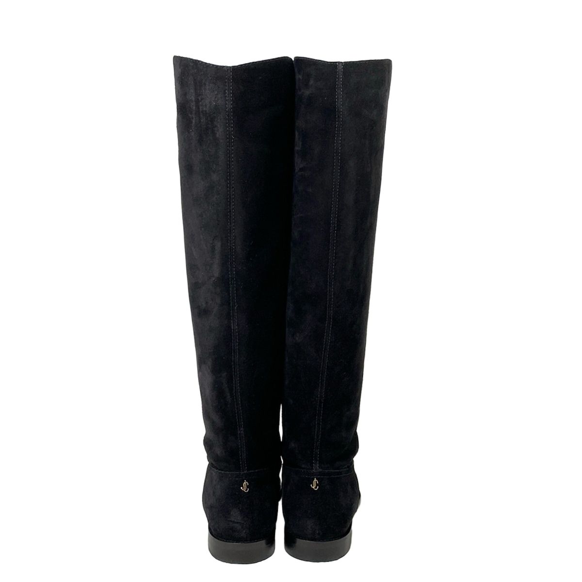 JIMMY CHOO ブラック ロングブーツ　美品❗37 JIMMY CHOO(ジミーチュウ) ロングブーツ 37 レディース - 黒