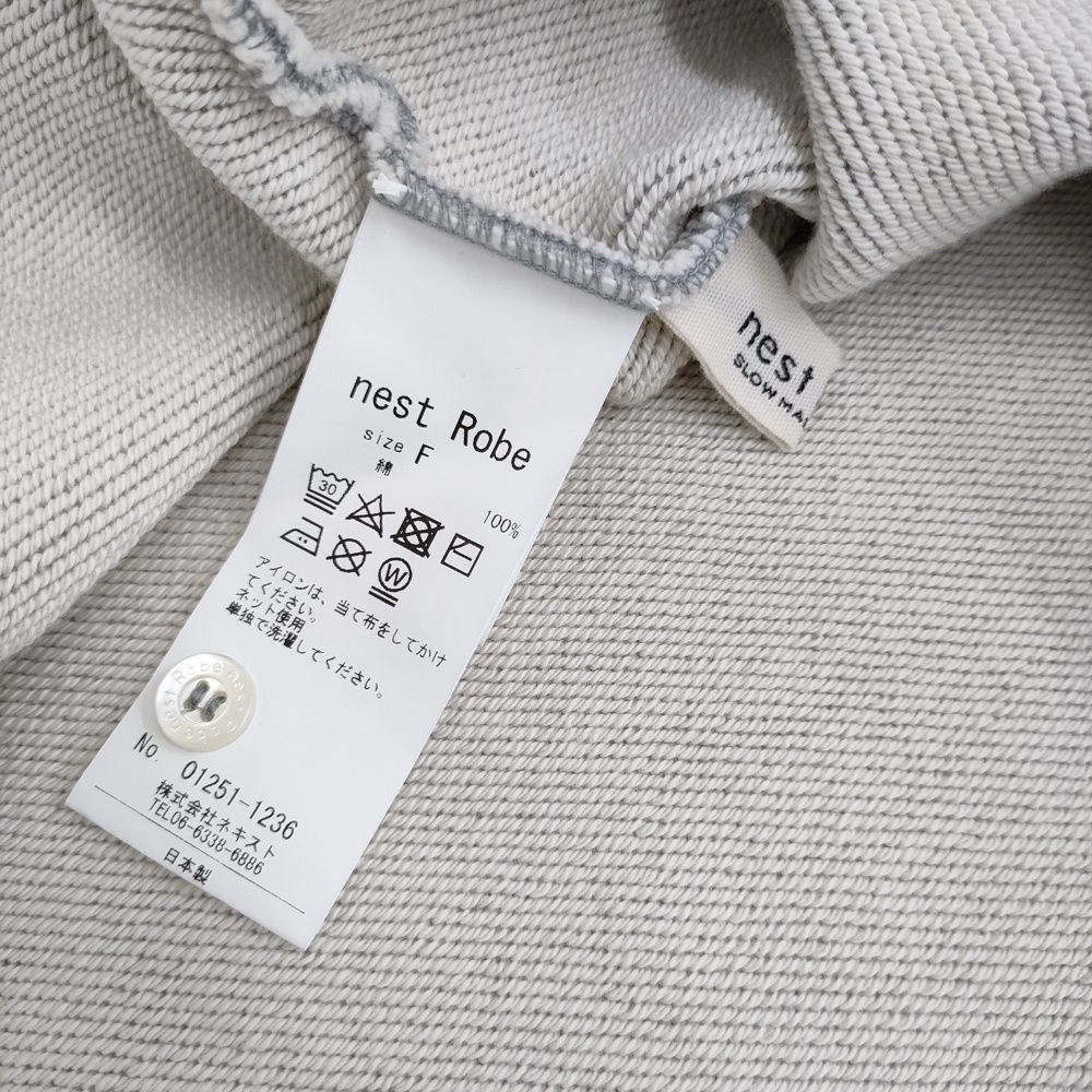  nest Robe 裏毛 oui プリント2 wayカーディガン 定価18700円 カーディガン 25 SS グレー レディース ネストローブ 5-1001 M 長袖 カーディガン ボレロ アンサンブル