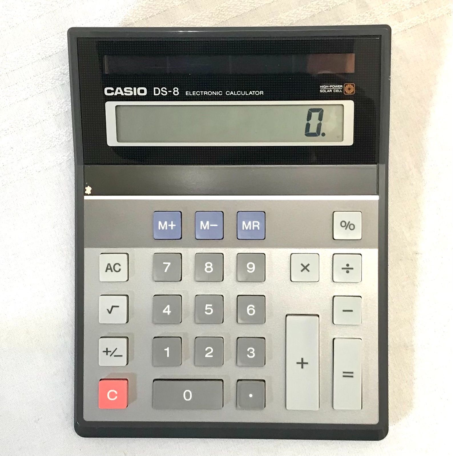 CASIO カシオ 電卓 DS-8 計算機 ソーラー 8桁電卓 昭和レトロ ＃129
