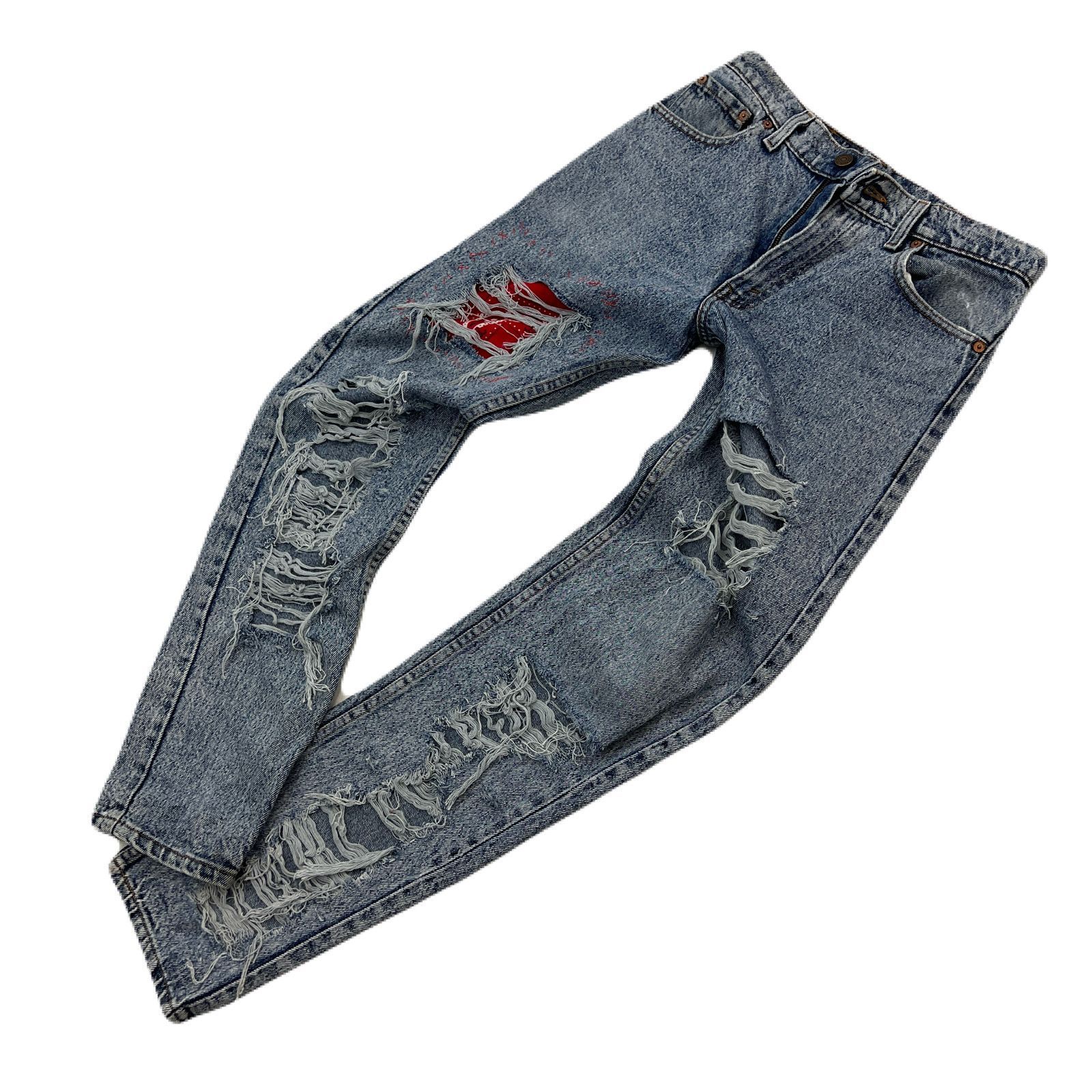 リーバイス LEVIS 550 テーパード ジーンズ 【ダメージリメイク 