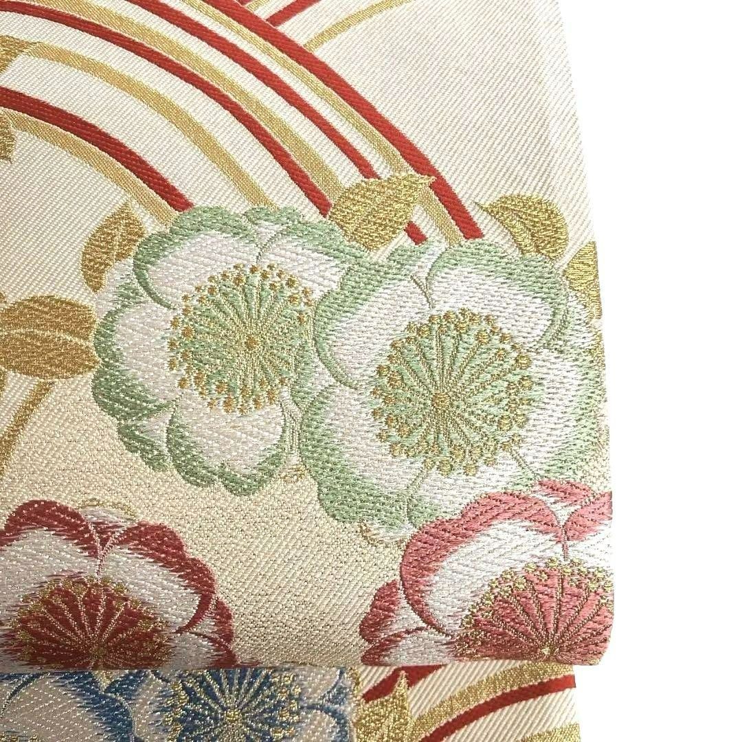 小花 唐花模様 錦糸 袋帯 着物 105a p 【公式通販】