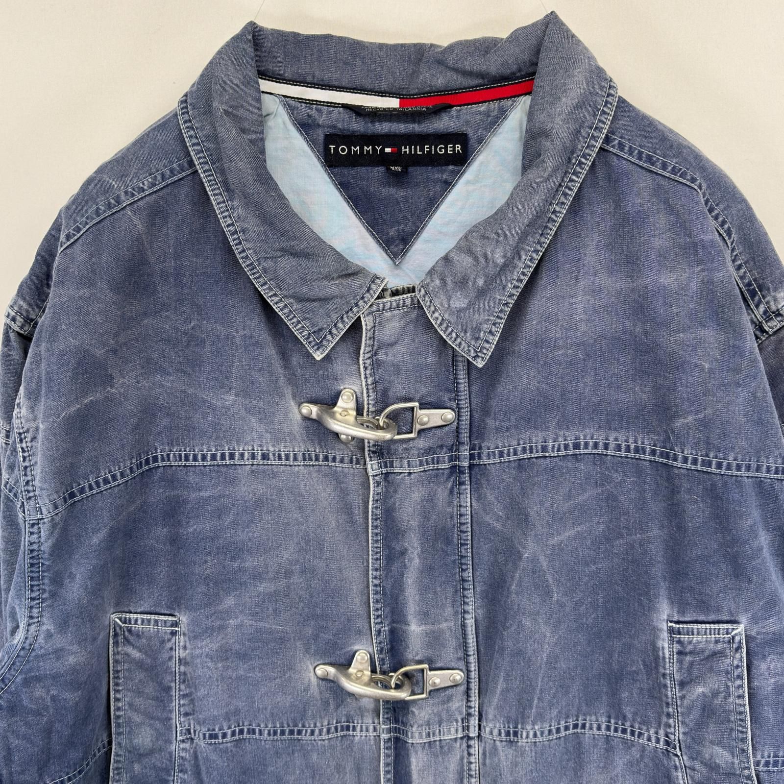 古着 トミーヒルフィガー TOMMY HILFIGER デニムジャケット ファイヤー 