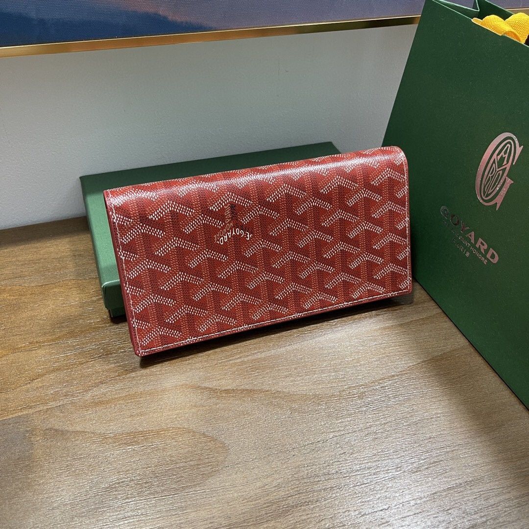 GOYARD ゴヤール 二つ折り長財布 レッド