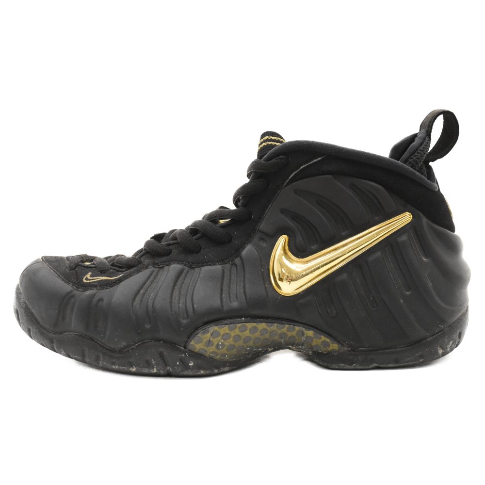 NIKE (ナイキ) AIR FOAMPOSITE PRO エアフォームポジット プロ ハイカットスニーカー 624041-009 ブラック/ゴールド US7.5/25.5cm