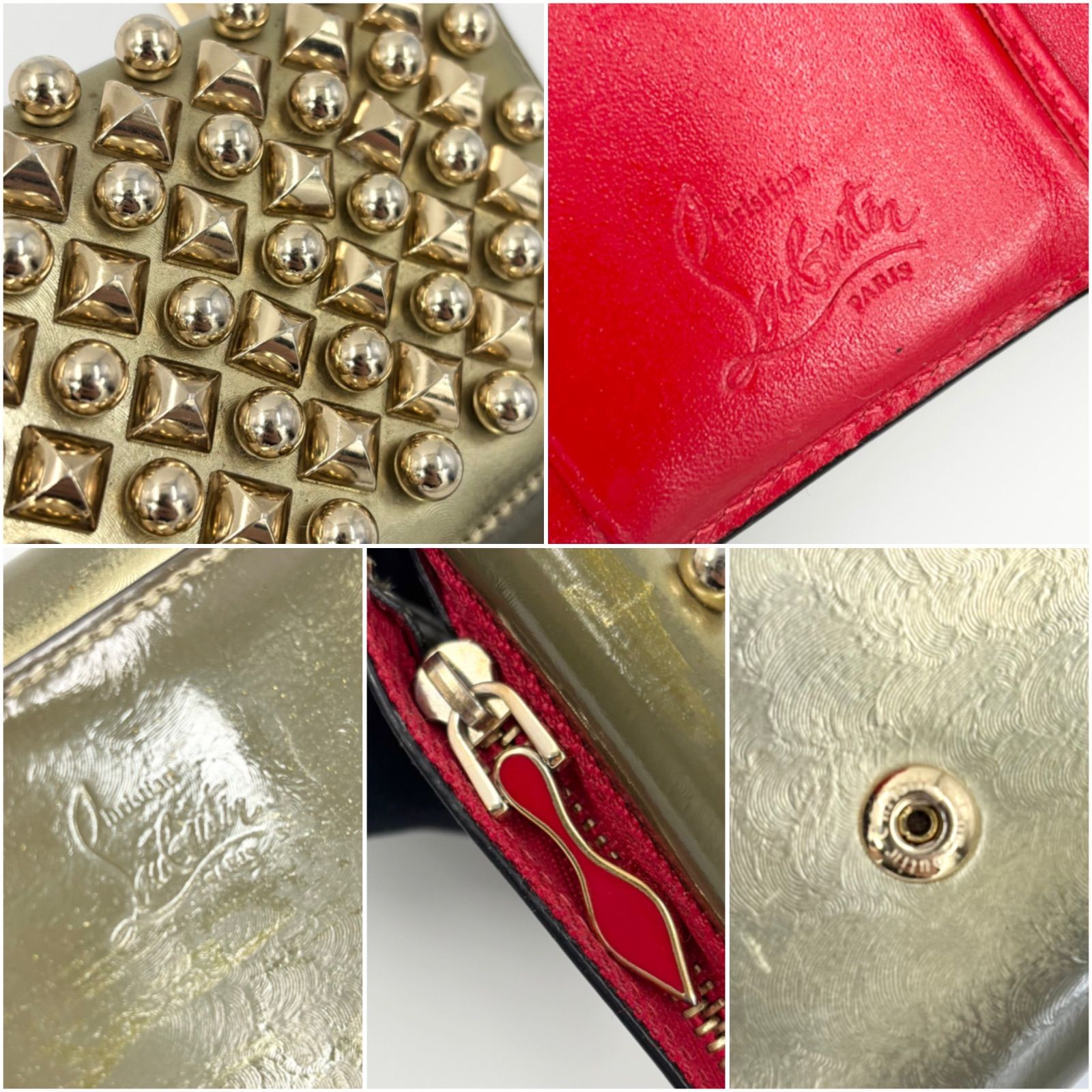 美品✨クリスチャンルブタン　スタッズウォレット 美品✨クリスチャンルブタン スタッズウォレット 楽天市場