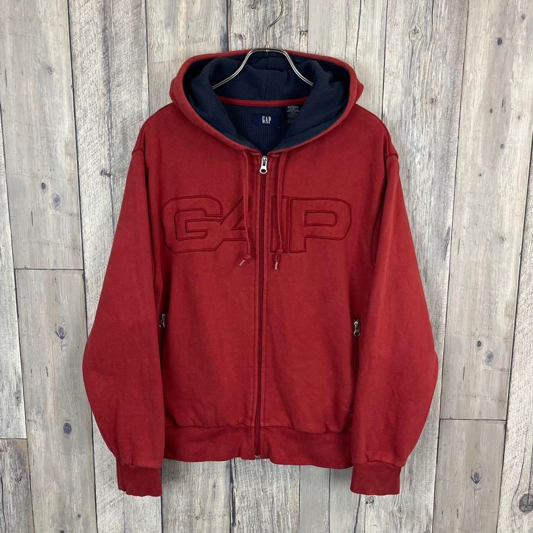 OLD GAP 90s ギャップ ダブルフェイス ジップ パーカー XS