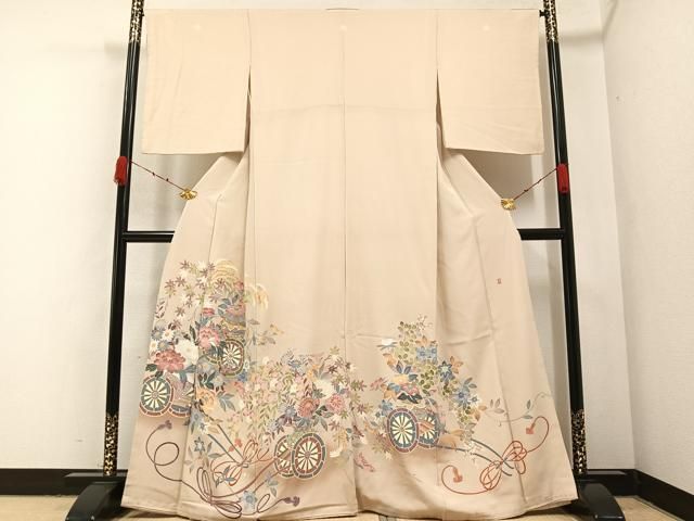 平和屋着物□豪華黒留袖 友禅 作家物 風景花文 正絹 逸品 DAAZ2911op