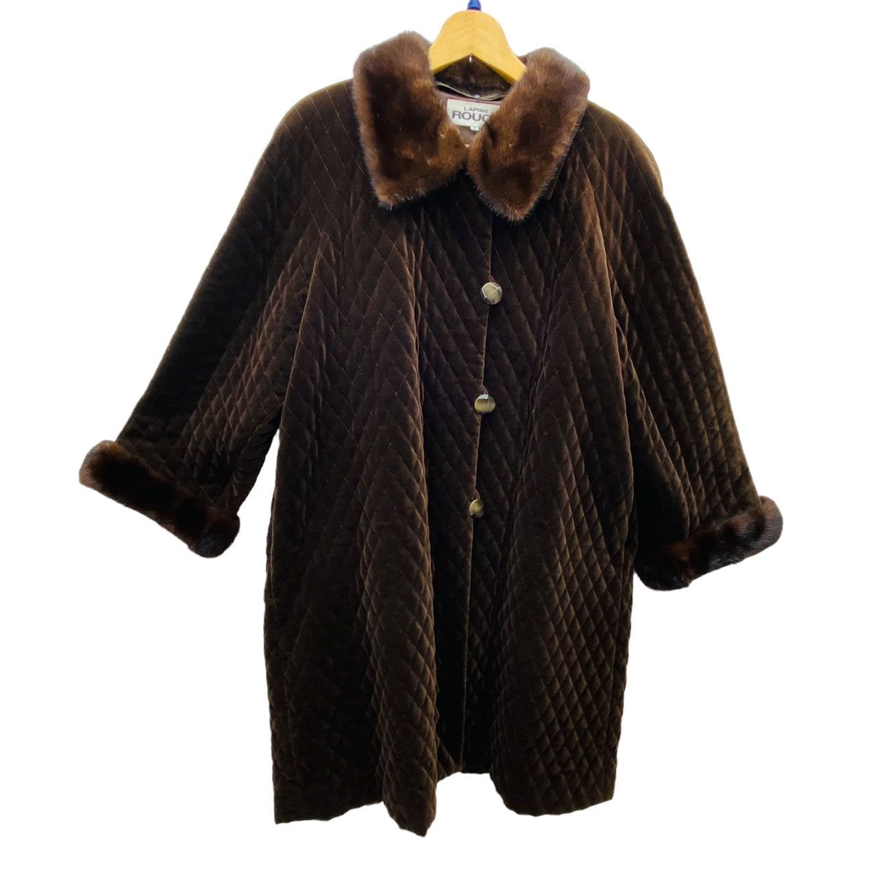 LAPINE ROUGE ラピーヌルージュ シルク混 ハーフコート 中綿入り 