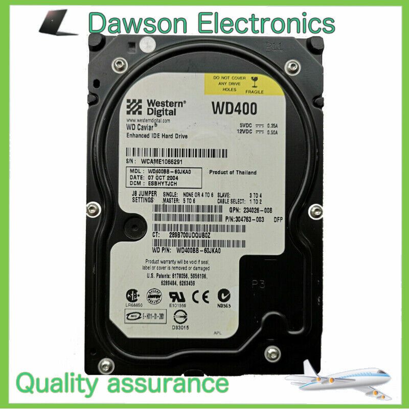 Western Digital Western Digital WD400BB 7200RPM 40GB PATA IDE 3.5 HDD Hard Disk Drive