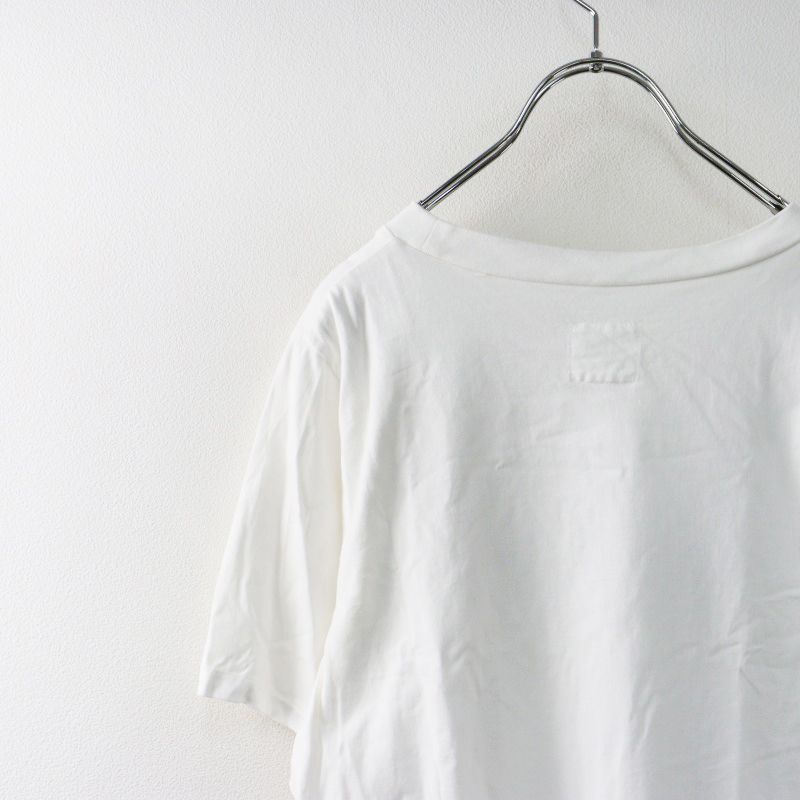 美品 トゥジュー TOUJOURS コットン透かしニットヘンリーTシャツ F/ホワイト カットソー 半袖 トップス【2400014507010】 美品 トゥジュー TOUJOURS コットン透かしニットヘンリーTシャツ