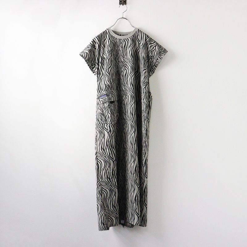 ビューティアンドユース BEAUTY&YOUTH サウザンドマイル THOUSAND MILE 別注 フレンチスリーブ ゼブラワンピース F【2400014237870】