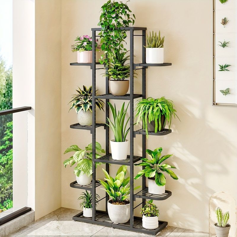 新品未使用プランター ラック 多段 おしゃれ かわいい インテリア マルチ ポット ラック 多肉植物 観葉植物 室内 ガーデニング ホワイト グレー  4-7 - メルカリ
