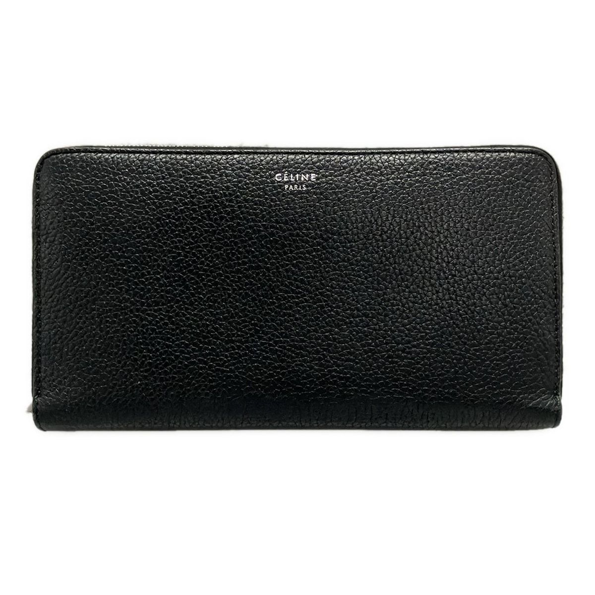 CELINE セリーヌ 長財布 - 黒 ラウンドファスナー レザー