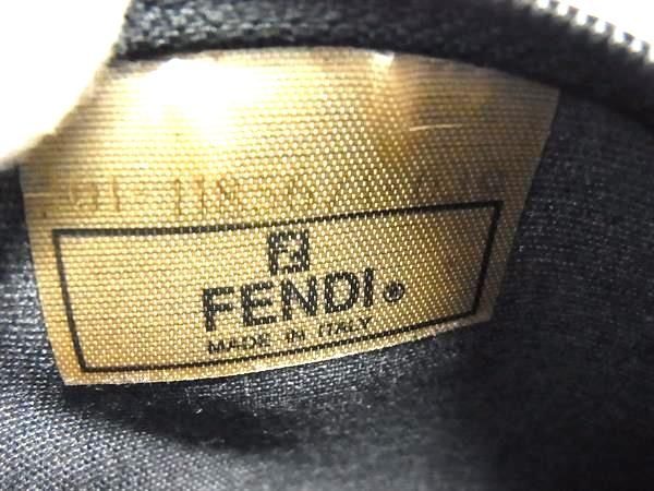 FENDI フェンディ ペカン柄 PVC×レザー ポーチ マルチケース