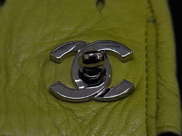 □極美品□ CHANEL シャネル ココマーク レザー パンチング ターン ...