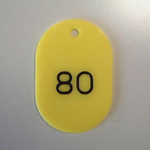 クラウン 番号札 番号入 黄 小 1～100番 入数：1セット(100枚) CR-BG31-Y(31256)