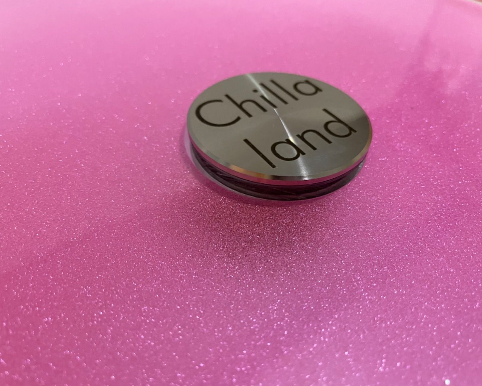 チンチラ 床置きタイプのサイレント円盤型回し車 ピンク - 小動物用品