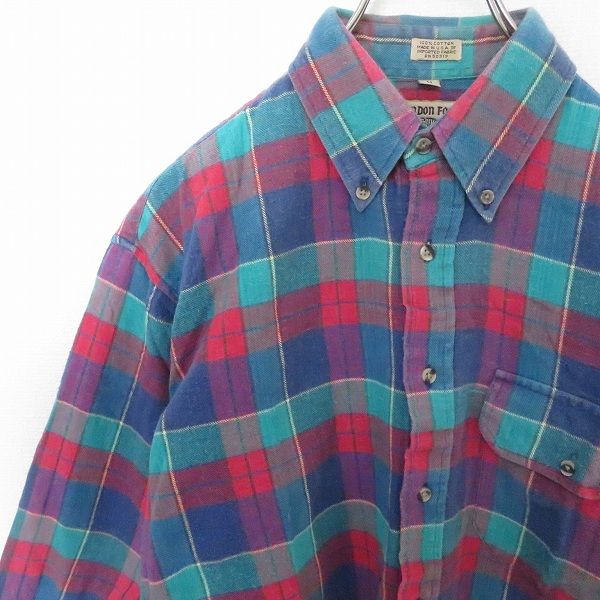 ロンドンフォグ LONDON FOG ヴィンテージ チェック ネルシャツ a896740ss