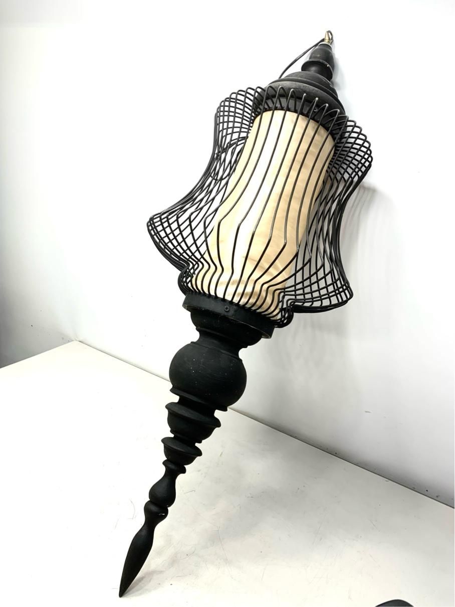 ペンダントランプ 特大 ワイヤーケージシェード アート 美術品 ライト A9682B20