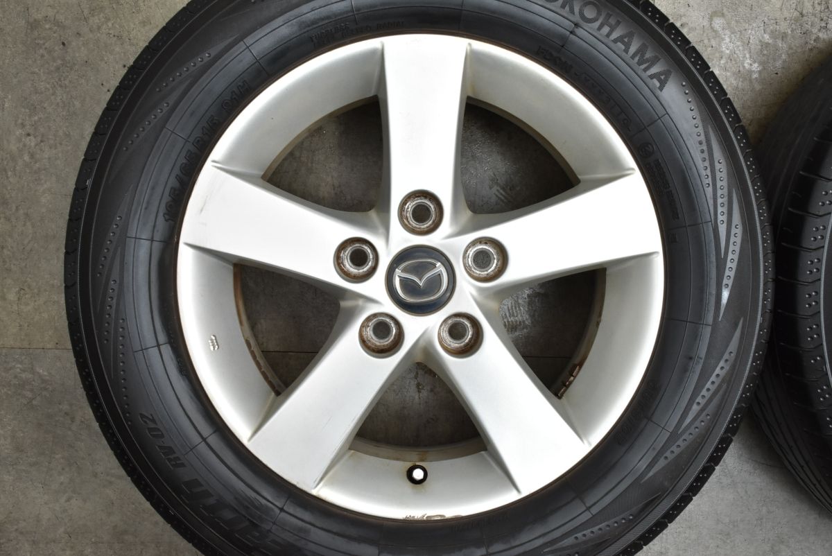 交換用に マツダ プレマシー 純正 15in 6J 52.5 PCD114.3 ヨコハマ ブルーアース RV-02 195|65R15 アテンザ アクセラスポーツ 可